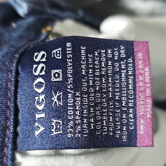 Vigoss Distressed Dark Wash Skinny Jeans‎ Size 27 - Picture 5 of 7